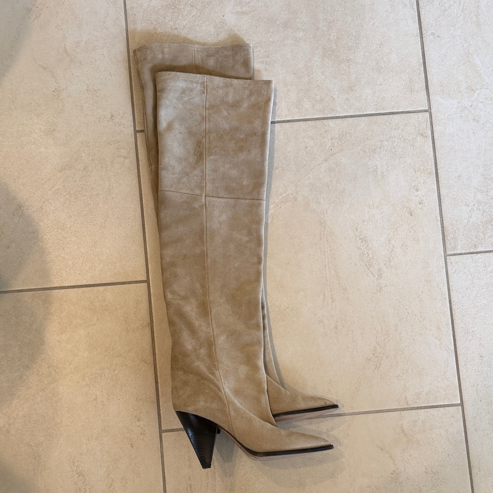 Isabel Marant Beige Over the Knee Boots
